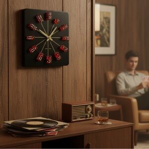 Vintage 1970s Atlantic City Dice Clock